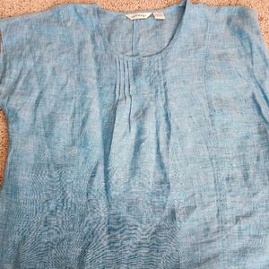 Orvis womens size large 14/16 100% linen shirt